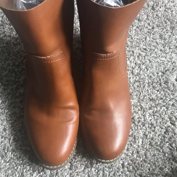 Mossimo Supply Co. Cognac Ankle Moto Boots - Picture 3 of 12